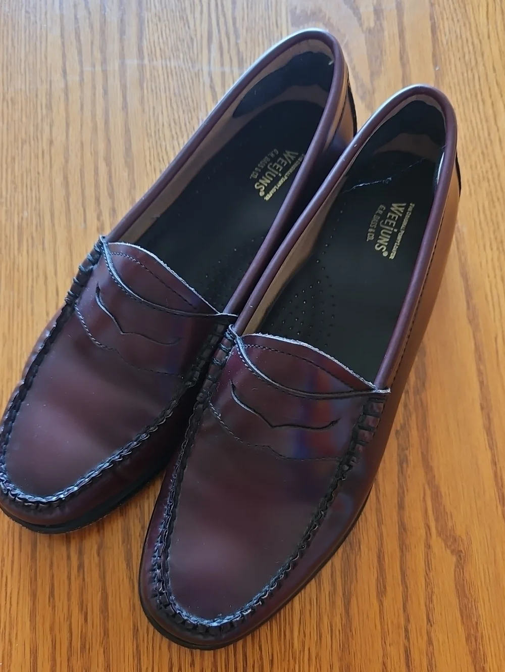GH Bass Weejuns Burgundy Penny Loafers